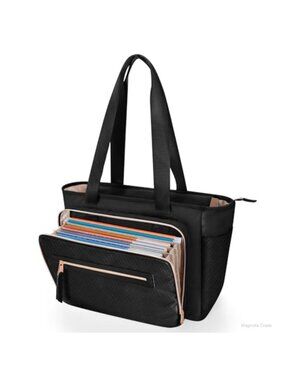 Nylon Teacher Tote Bag Laptop Briefcase Accordion File Organizer Shoulder Bag